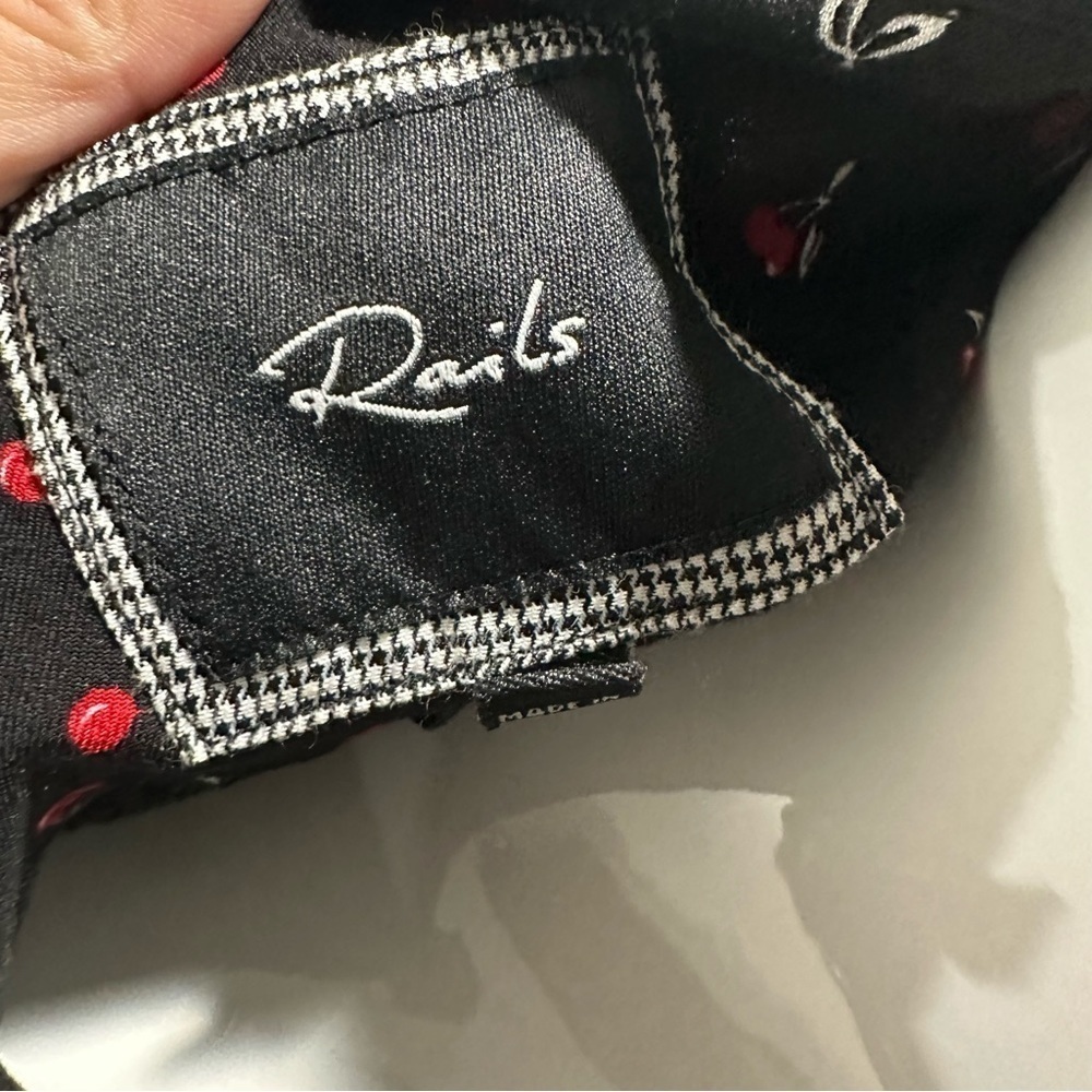 Rails Rocsi Cherry Print Button Down Shirt Size S… - image 4